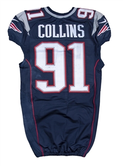 2014-15 Jamie Collins Game Used New England Patriots Home Jersey Photo Matched To 3 Games 